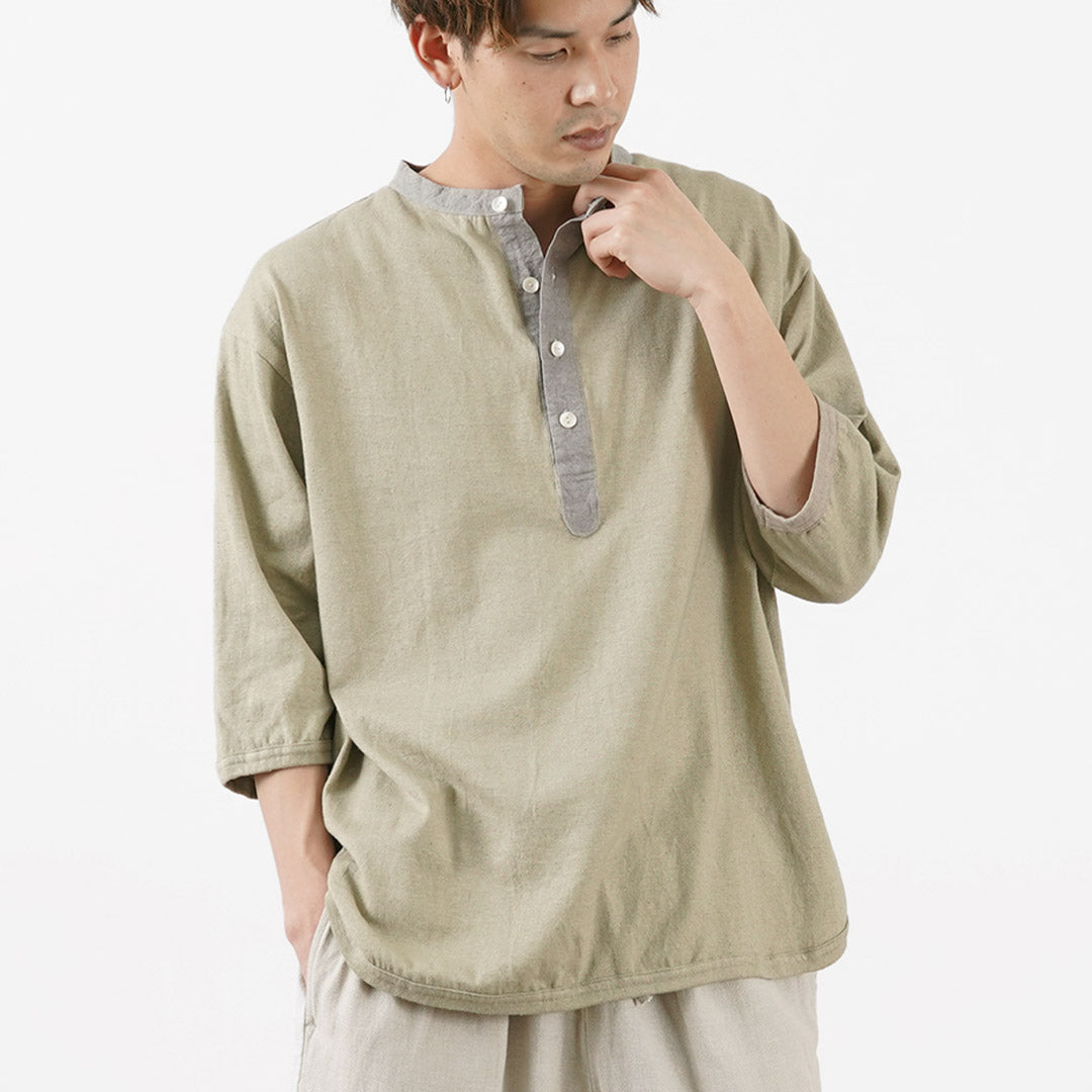 SLOW HANDS / Henry Neck Combi T-Shirt