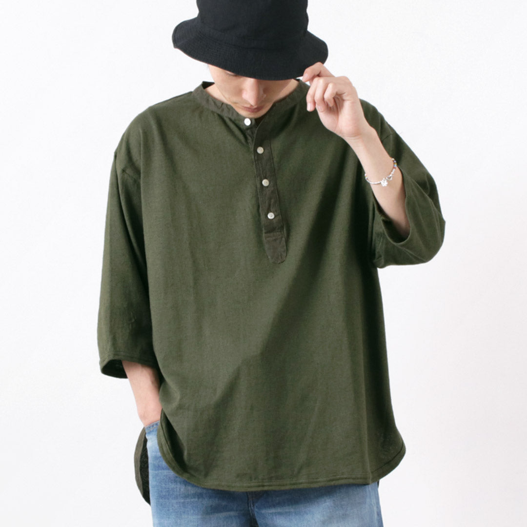 T-shirt combi de mains lents / Henry Neck