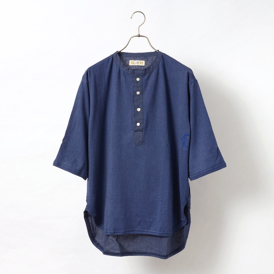 T-shirt combi de mains lents / Henry Neck