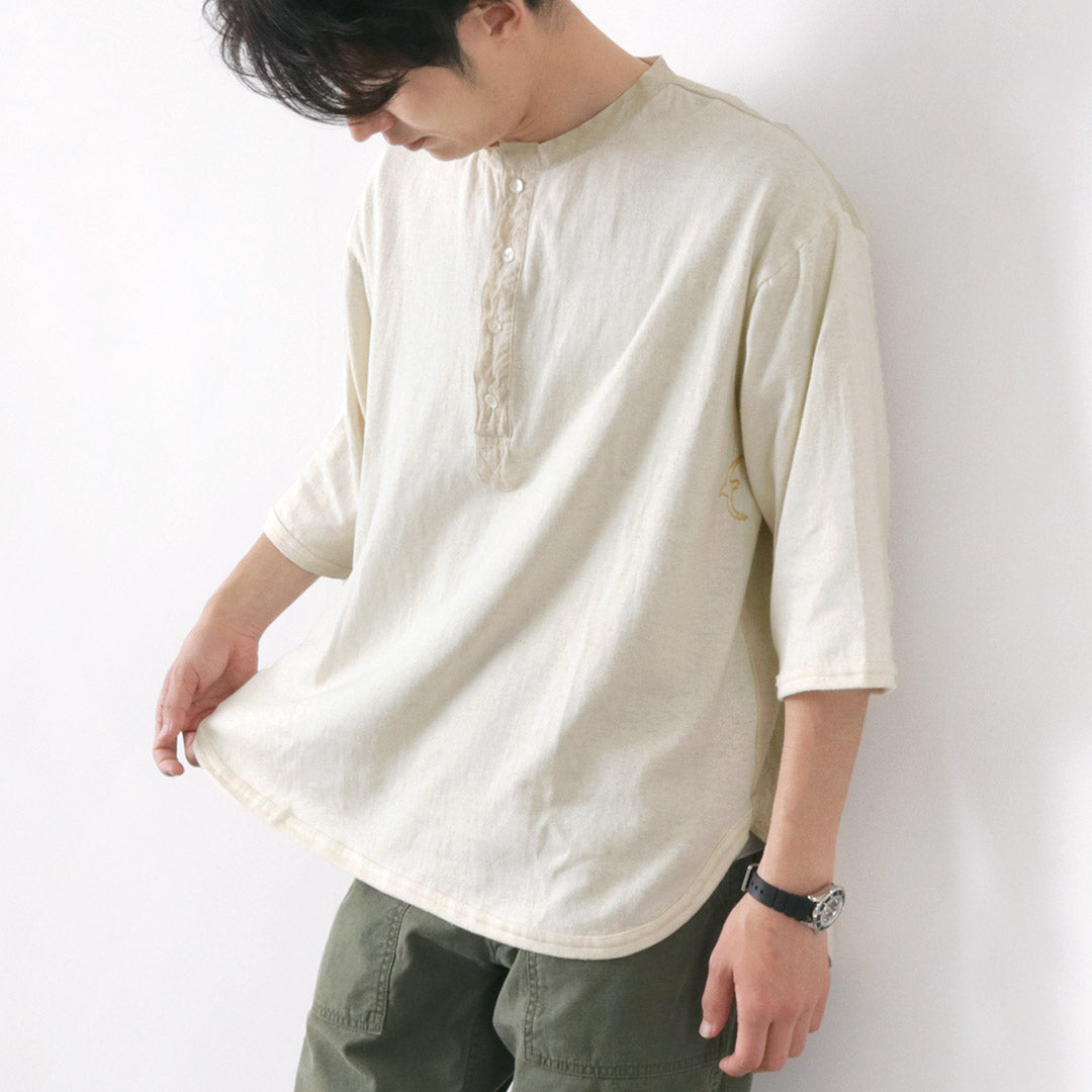 SLOW HANDS / Henry Neck Combi T-Shirt