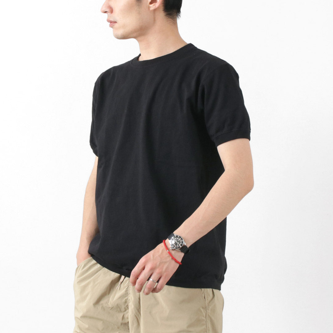 Goodwear / Crew Neck Short Sleeve 티셔츠 커프 및 밑단 갈비뼈