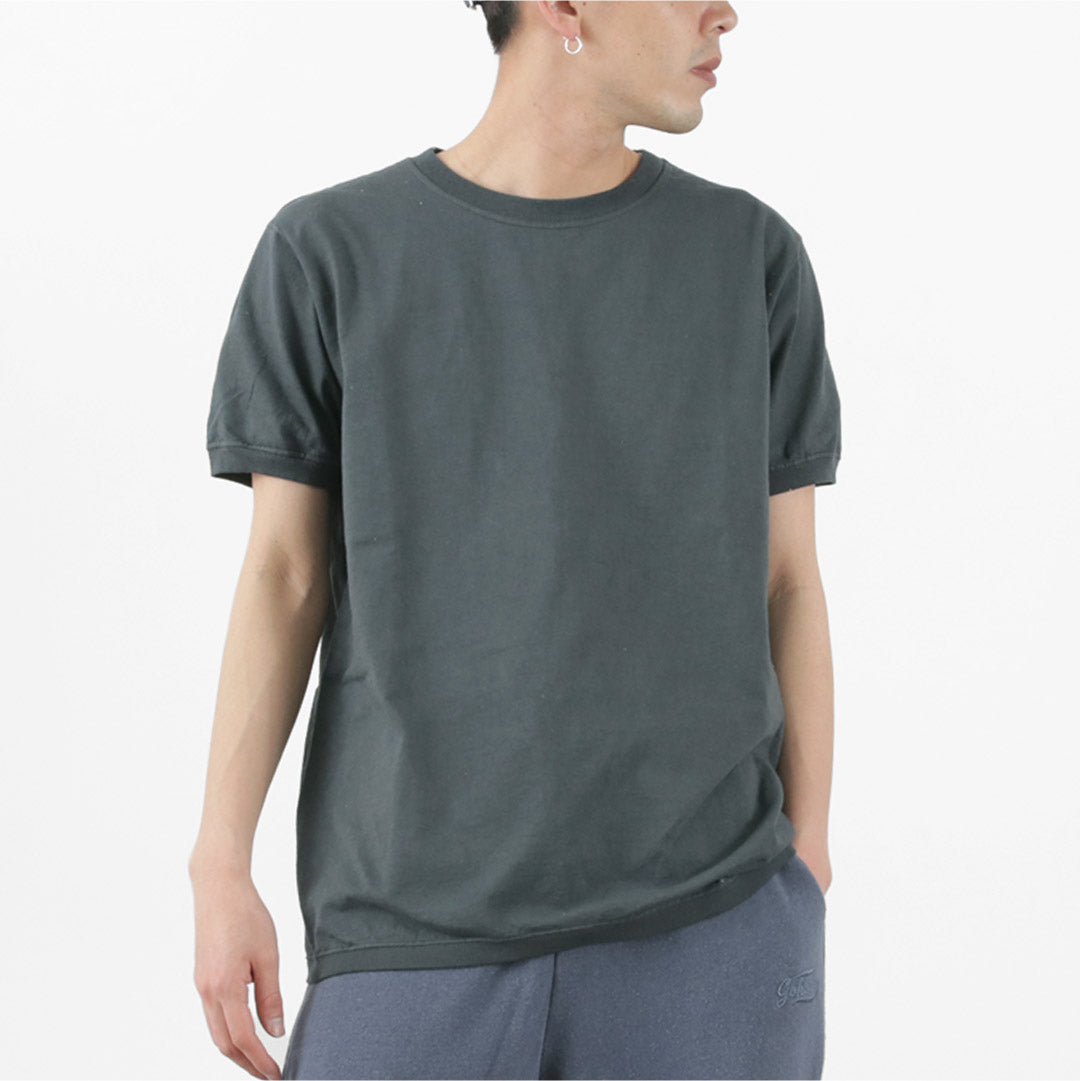 Goodwear / Crew Neck Short Sleeve 티셔츠 커프 및 밑단 갈비뼈