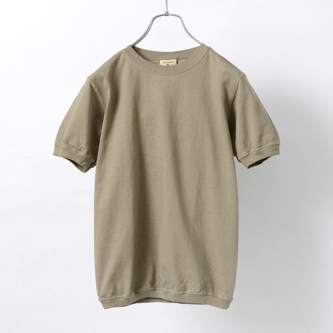 Goodwear / Crew Neck Short Sleeve 티셔츠 커프 및 밑단 갈비뼈