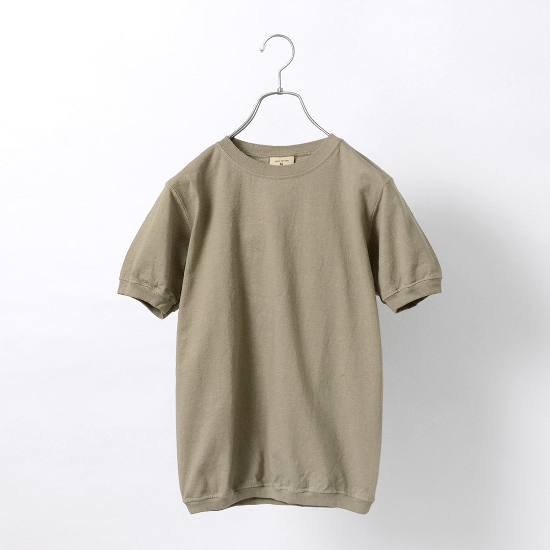 Goodwear / Crew Neck Short Sleeve 티셔츠 커프 및 밑단 갈비뼈