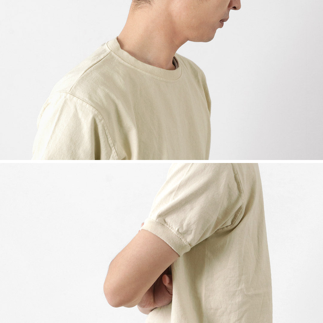 Goodwear / Crew Neck Short Sleeve 티셔츠 커프 및 밑단 갈비뼈