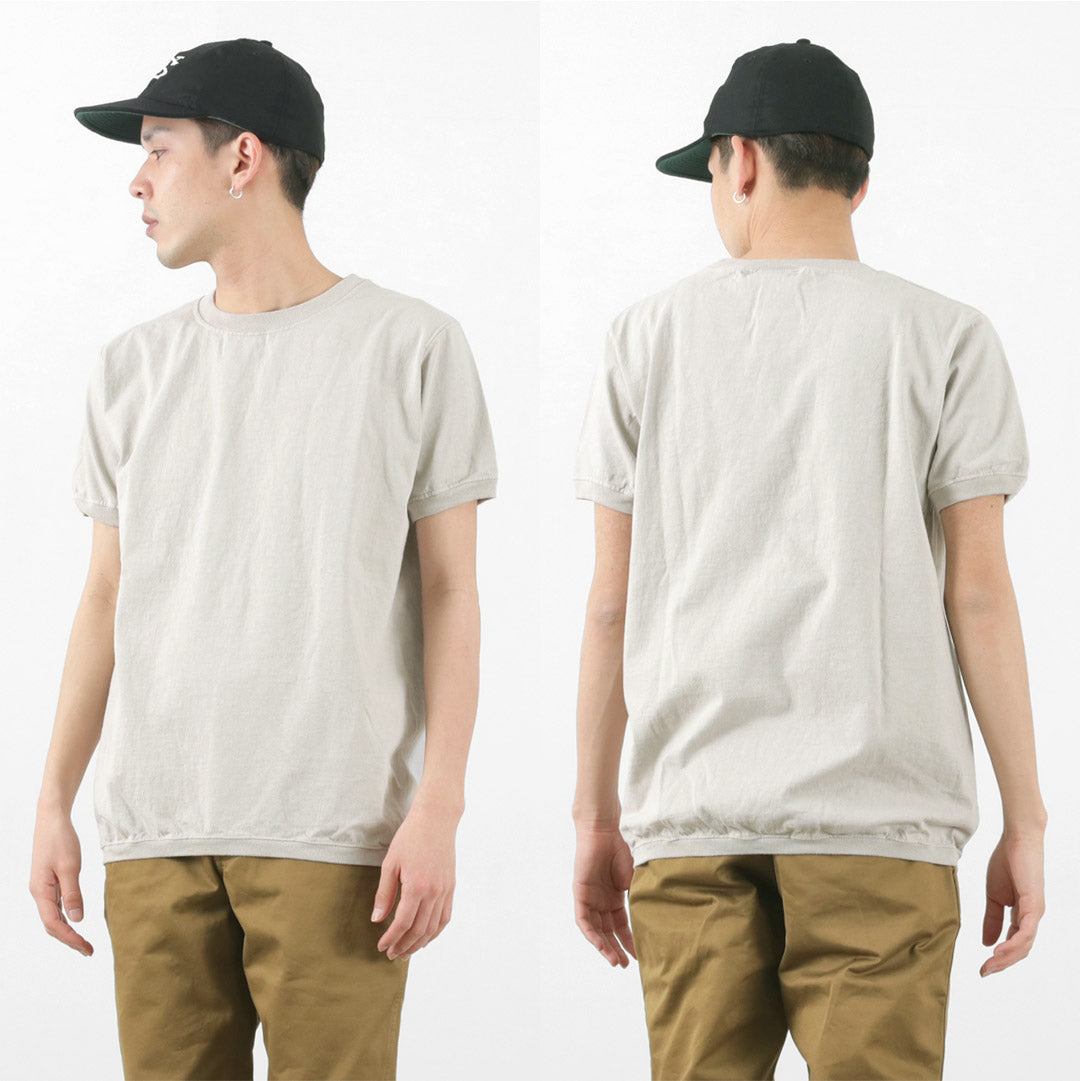 Goodwear / Crew Neck Short Sleeve 티셔츠 커프 및 밑단 갈비뼈