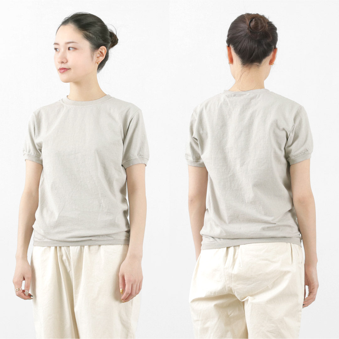 Goodwear / Crew Neck Short Sleeve 티셔츠 커프 및 밑단 갈비뼈