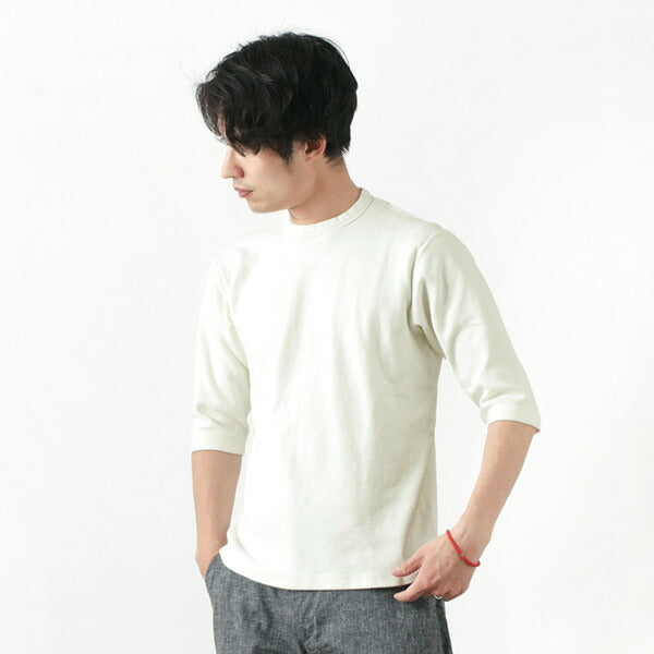 BARNS / Heavy spun milled fabric 6.5/10 sleeve T-shirt