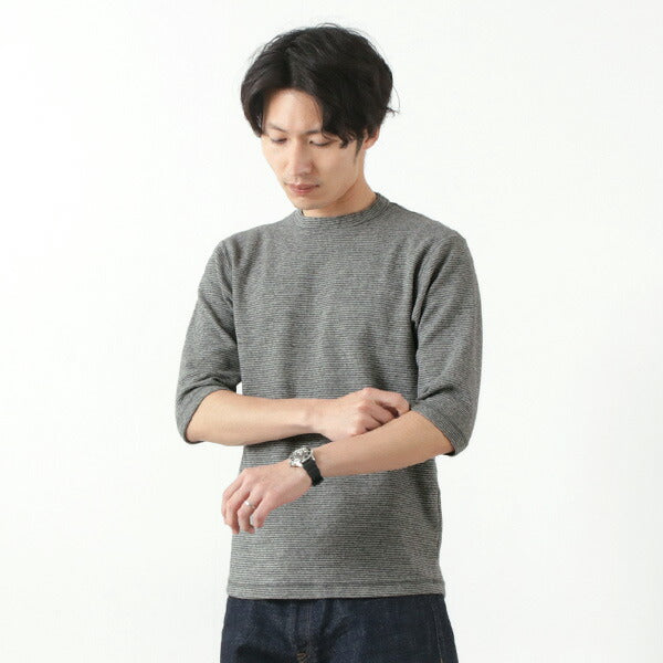 BARNS / Heavy spun milled fabric 6.5/10 sleeve T-shirt