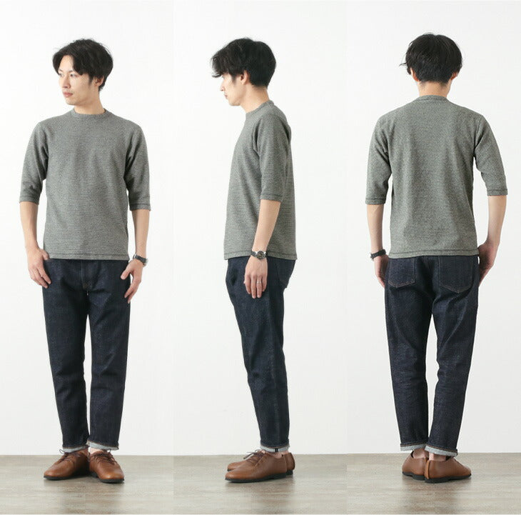 BARNS / Heavy spun milled fabric 6.5/10 sleeve T-shirt