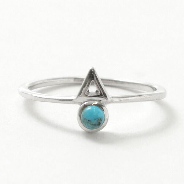 Chalisa t .. / Turquoise Circle Triangle Extra Fine Ring