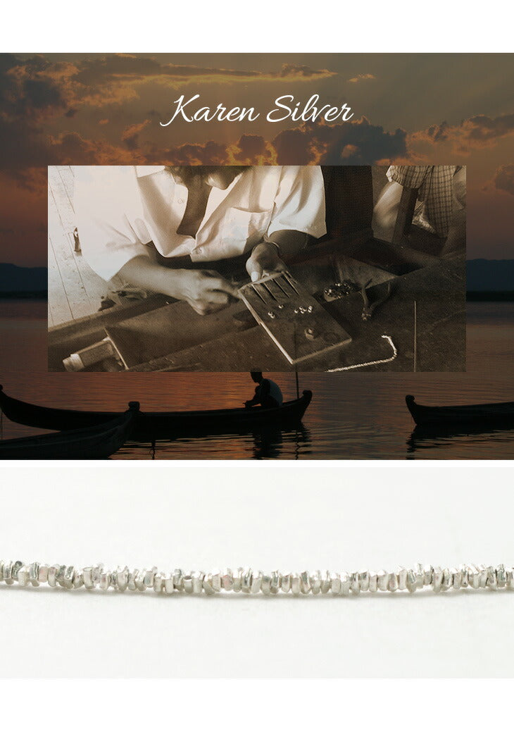 Chalisa T .. / 둥근 쉘 랩 Anklet / Karen Silver Flat Beads