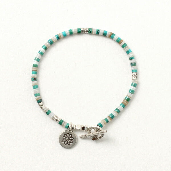 Phadua / turquoise et bracelet de coquille