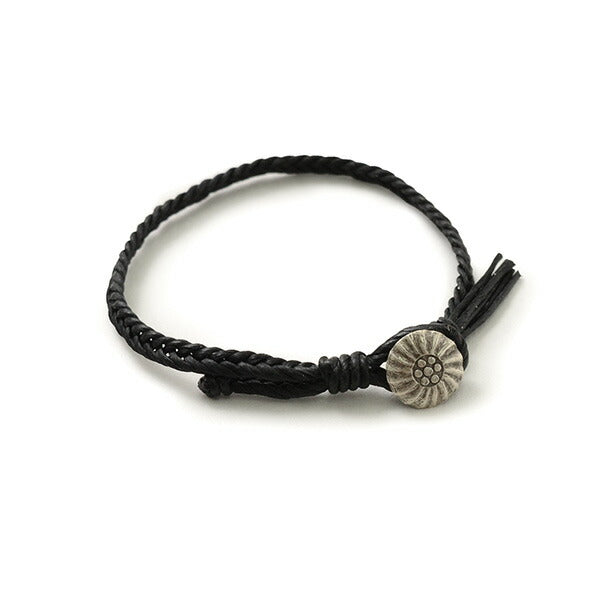 PHADUA / Wax Cord Concho Bracelet Fishbone Braid