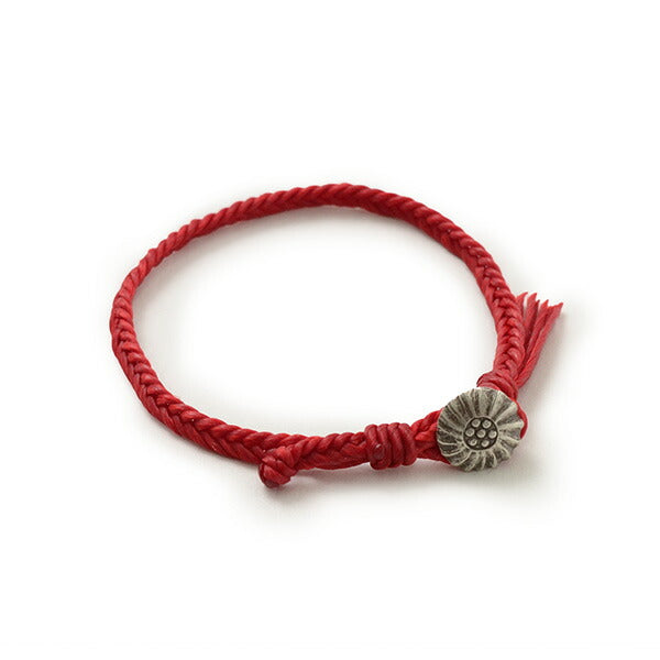 PHADUA / Wax Cord Concho Bracelet Fishbone Braid