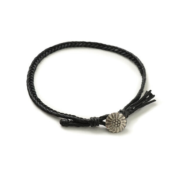 PHADUA / Wax Cord Concho Anklet Fishbone Braid