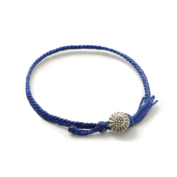 PHADUA / Wax Cord Concho Anklet Fishbone Braid