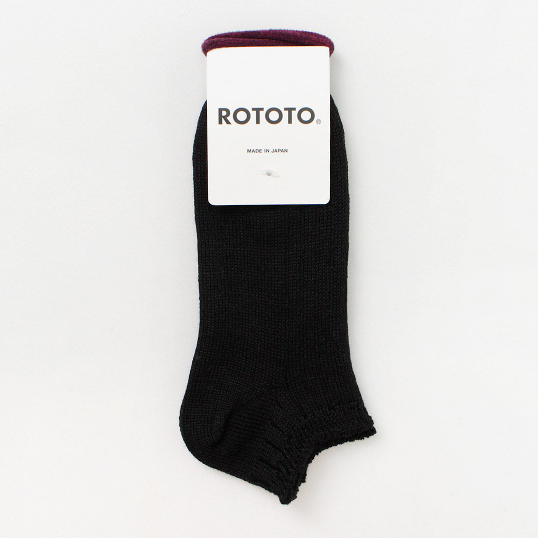 ROTOTO / Linen Cotton Rib Socks Short