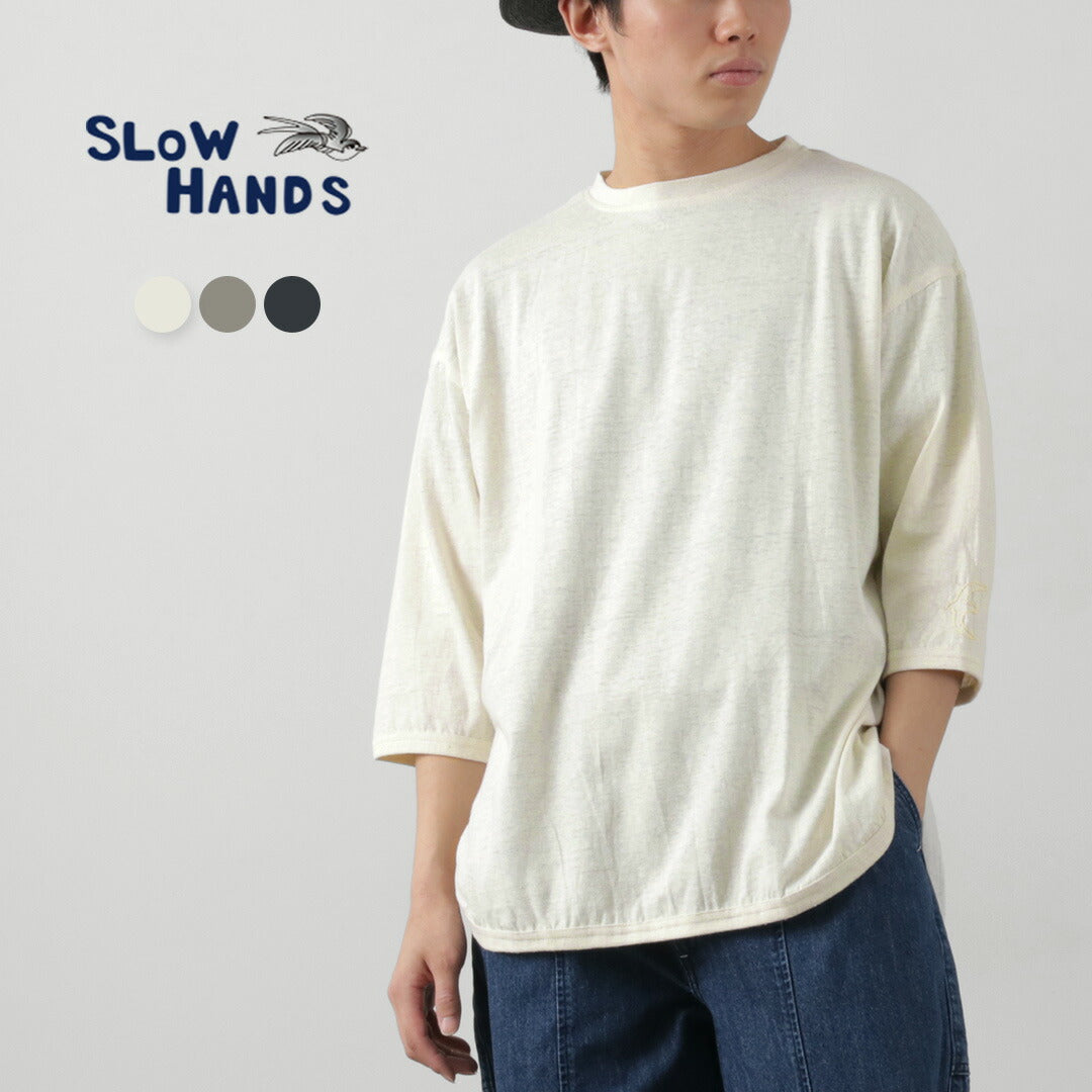 SLOW HANDS / Hemp Cotton Crew Neck T-Shirt