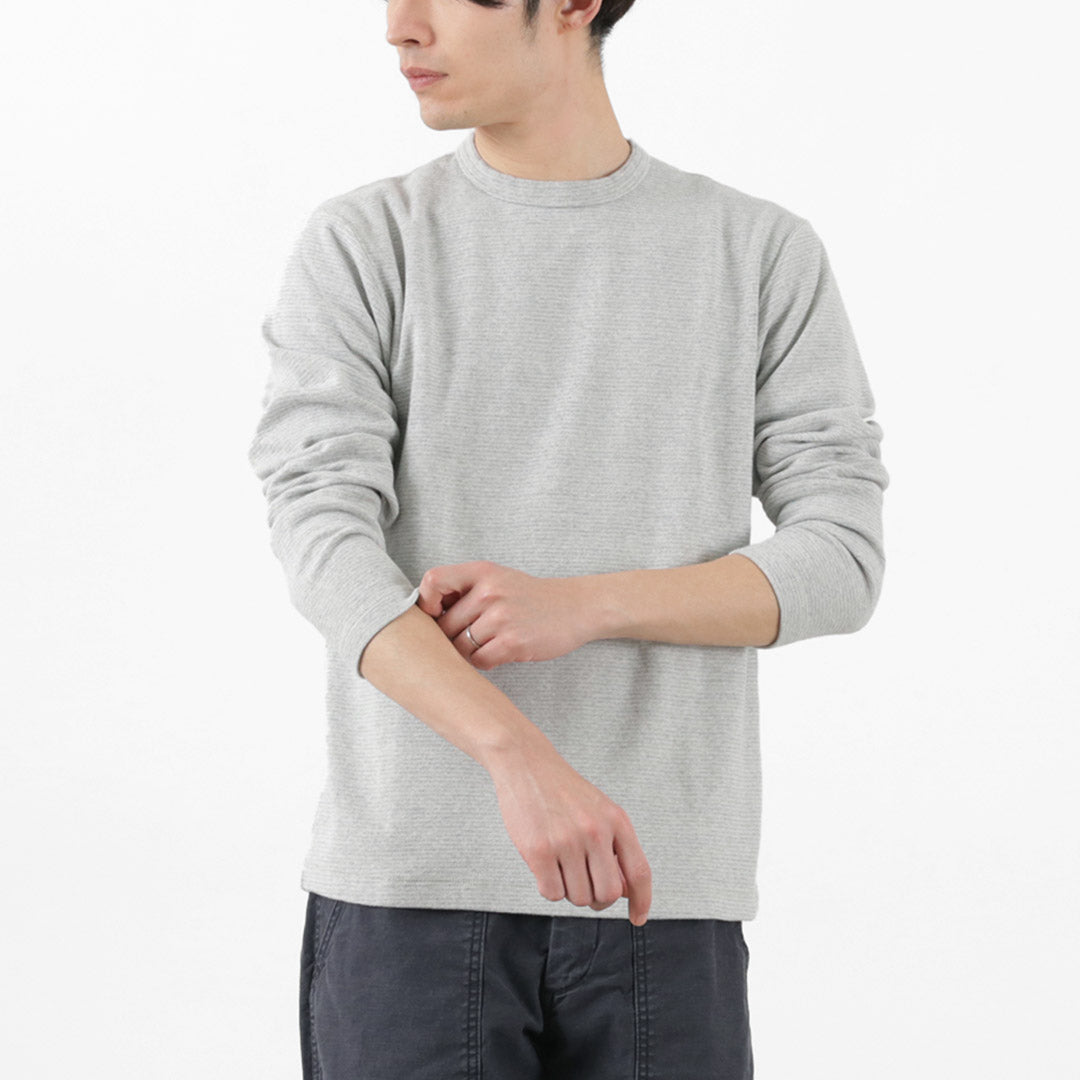 BARNS / Heavy Spun Milled Fabric Long Sleeve T-Shirt