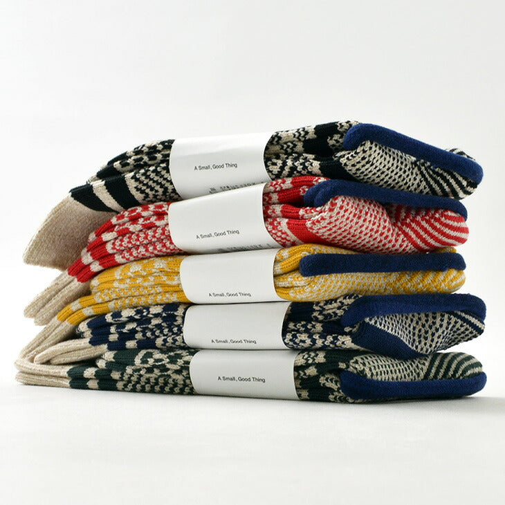 ROTOTO / R1337 Multi jacquard crew socks