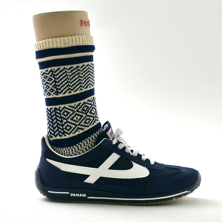 ROTOTO / R1337 Multi jacquard crew socks