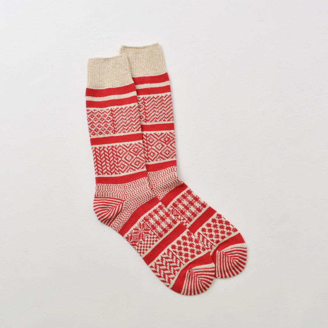 ROTOTO / Multi-Jacquard Crew Socks