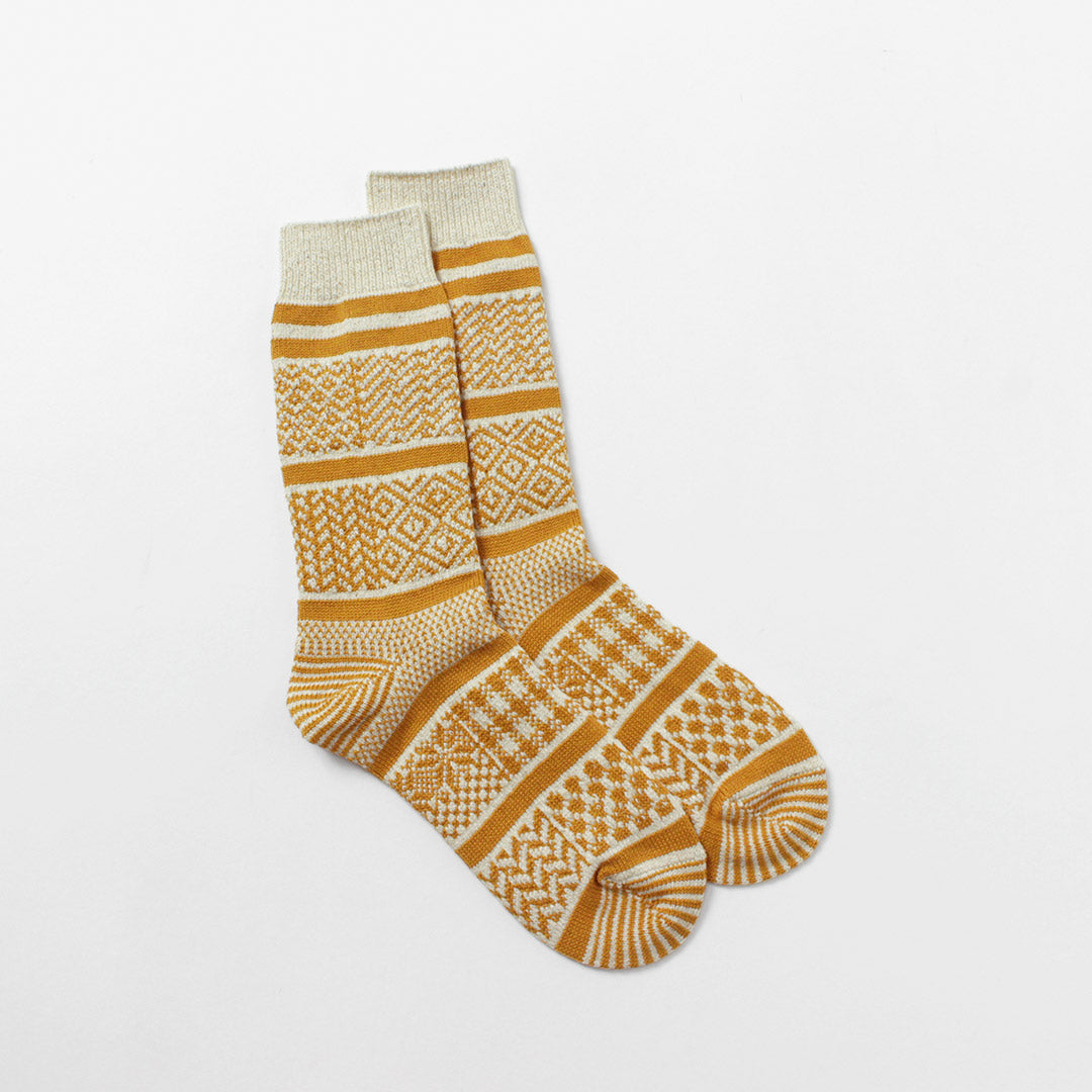ROTOTO / Multi-Jacquard Crew Socks