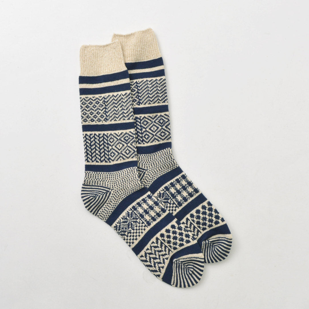 ROTOTO / Multi-Jacquard Crew Socks