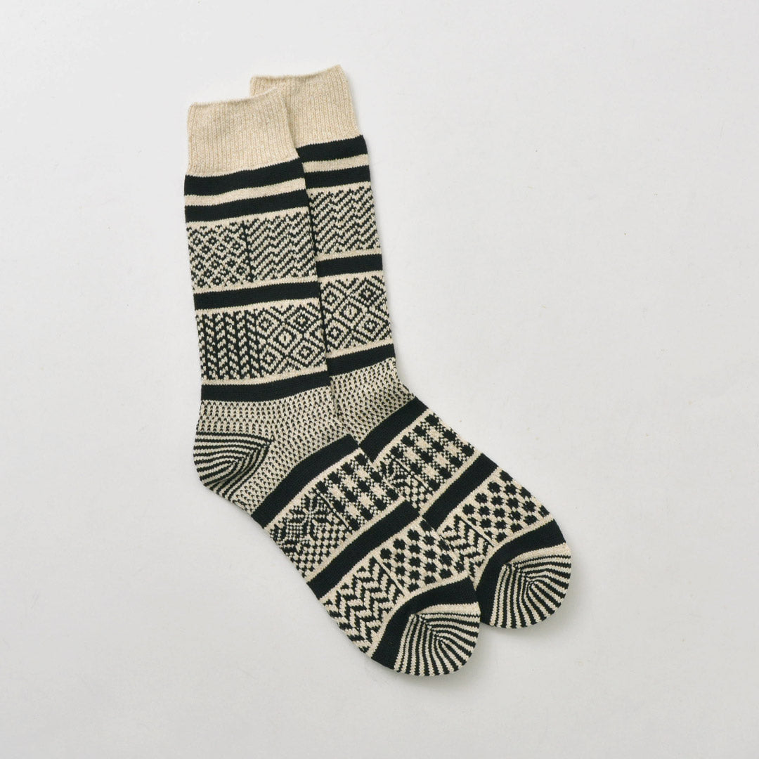 ROTOTO / Multi-Jacquard Crew Socks