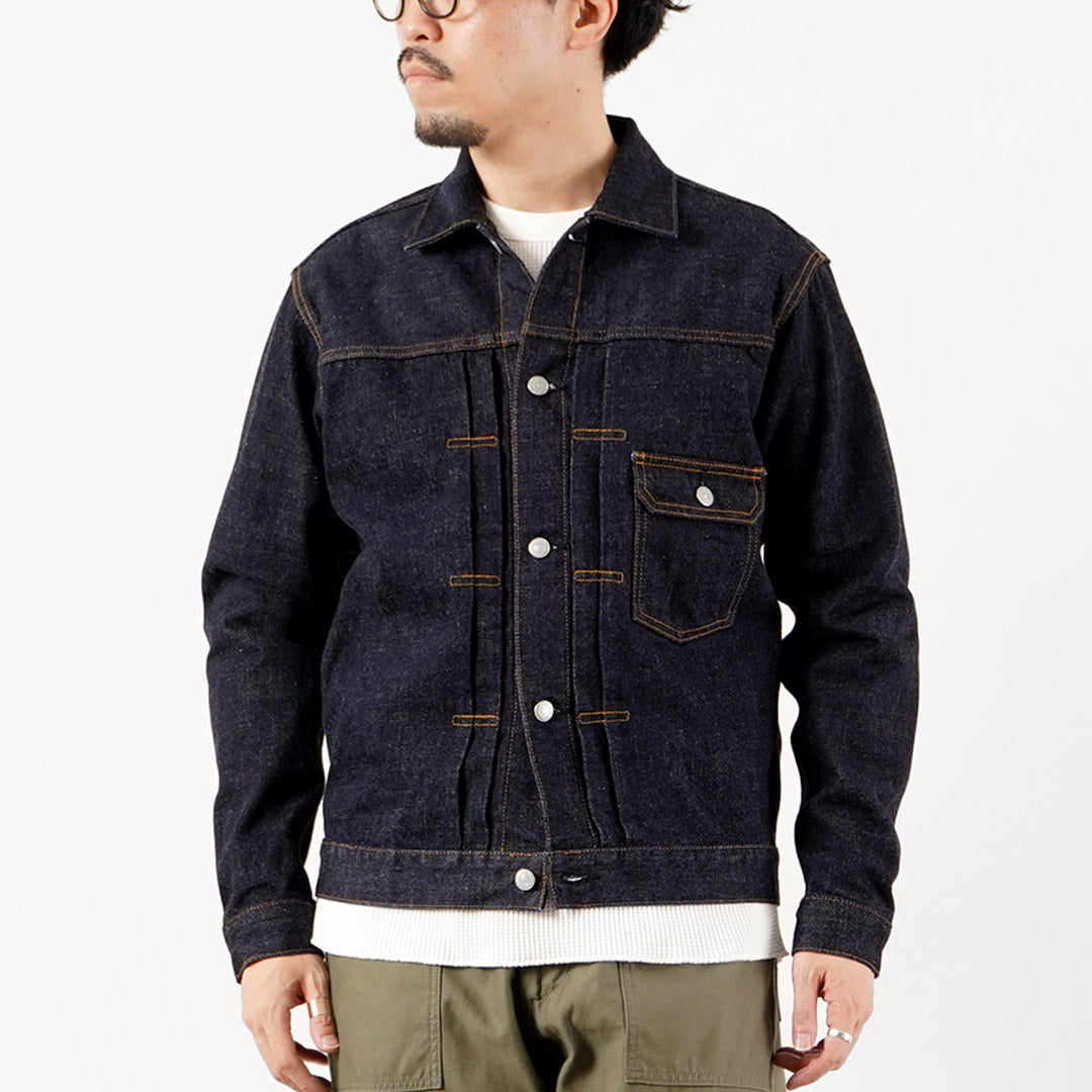 JEANS AZULES JAPONESES / Chaqueta Monster Denim de 1er tipo Selvage 16.5oz Algodón Costa de Marfil
