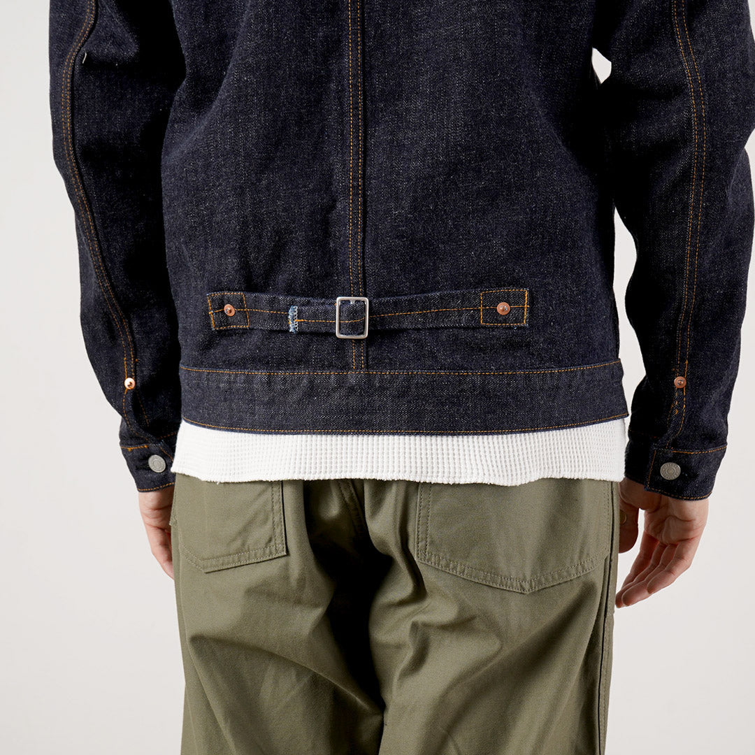 JEANS AZULES JAPONESES / Chaqueta Monster Denim de 1er tipo Selvage 16.5oz Algodón Costa de Marfil