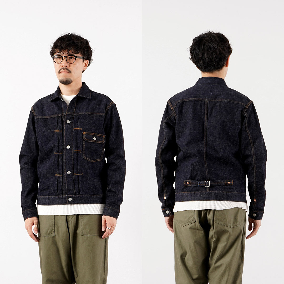JEANS AZULES JAPONESES / Chaqueta Monster Denim de 1er tipo Selvage 16.5oz Algodón Costa de Marfil