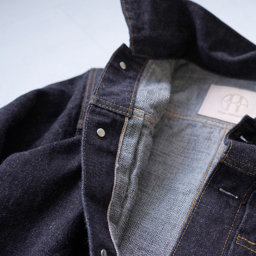 JEANS AZULES JAPONESES / Chaqueta Monster Denim de 1er tipo Selvage 16.5oz Algodón Costa de Marfil