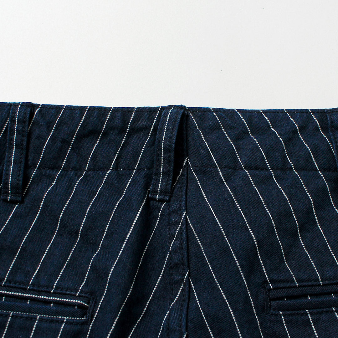 JAPAN BLUE JEANS / RJB1620 Pantalon chino large et fuselé à rayures
