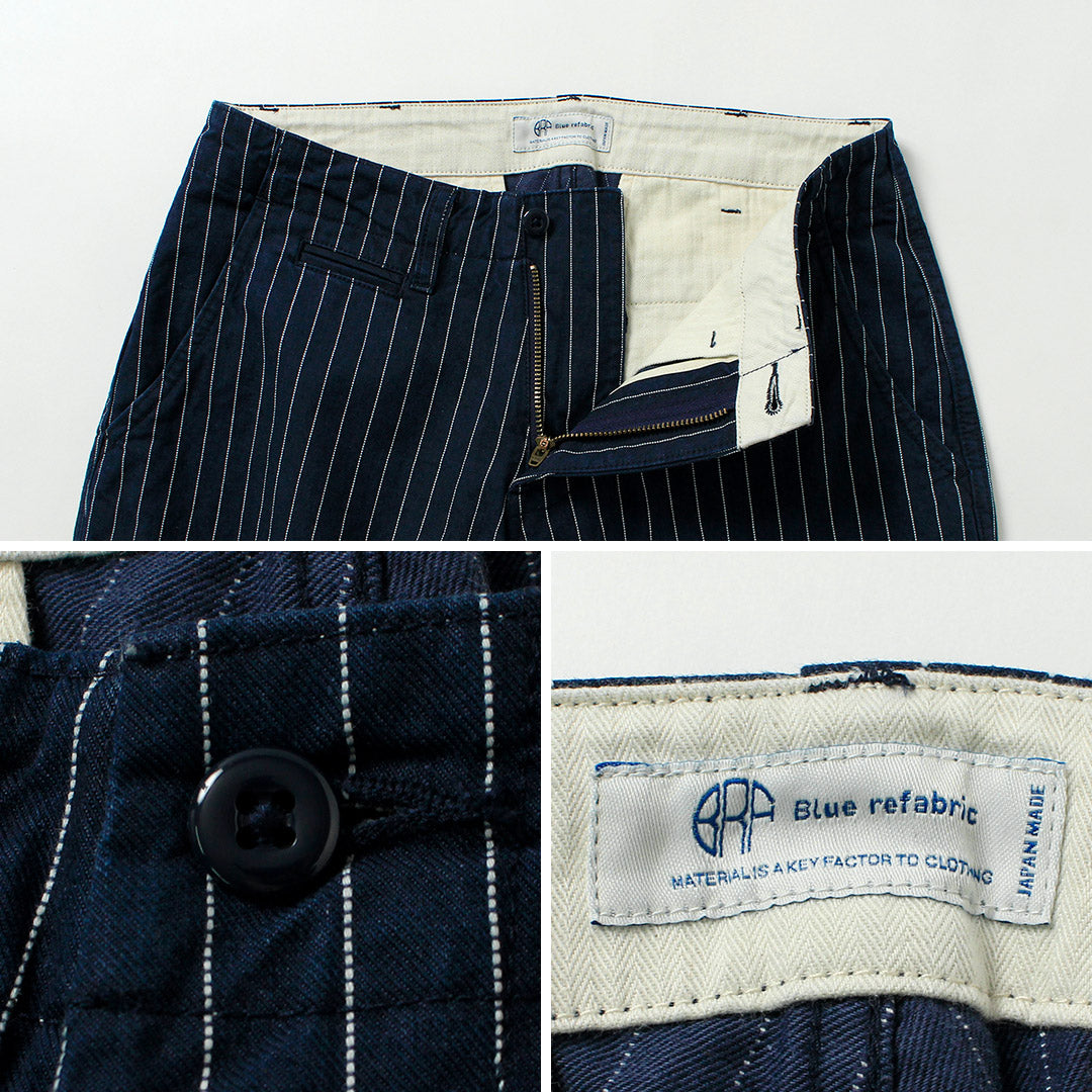JAPAN BLUE JEANS / RJB1620 Pantalon chino large et fuselé à rayures
