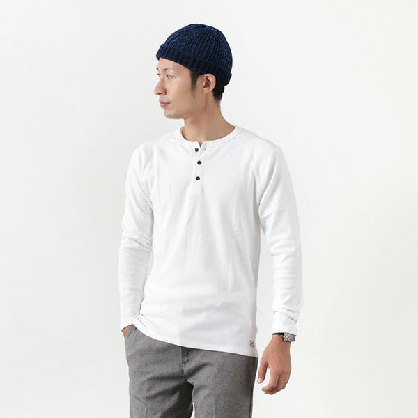 Kepani / Henley Neck Long Sleeve Tee