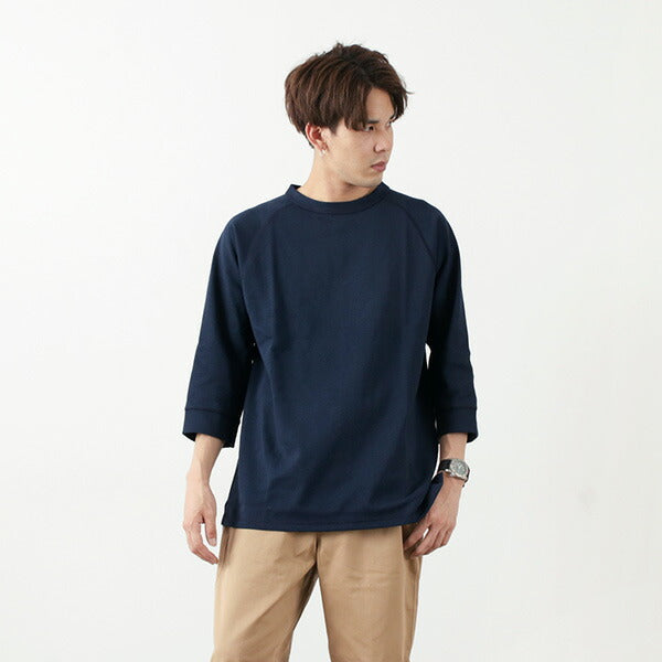 ROCOCO / Hemmed Jersey Cotton Crew Neck Cut & Sew