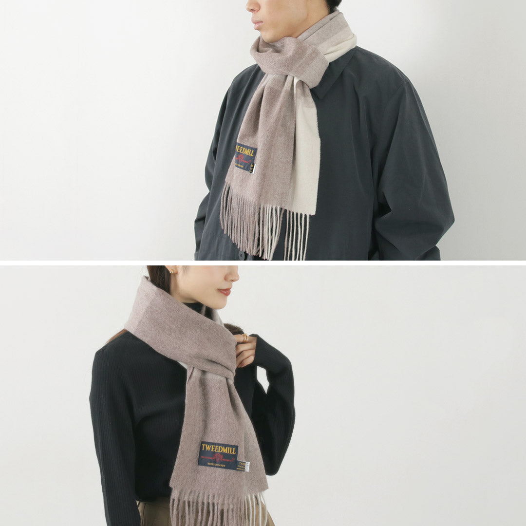 Tweedmill / Lambswool 격자 무늬 스카프