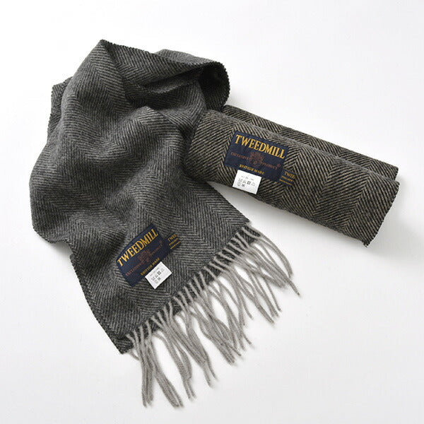 TWEED MILL / Lamb Wool Scarf Herringbone