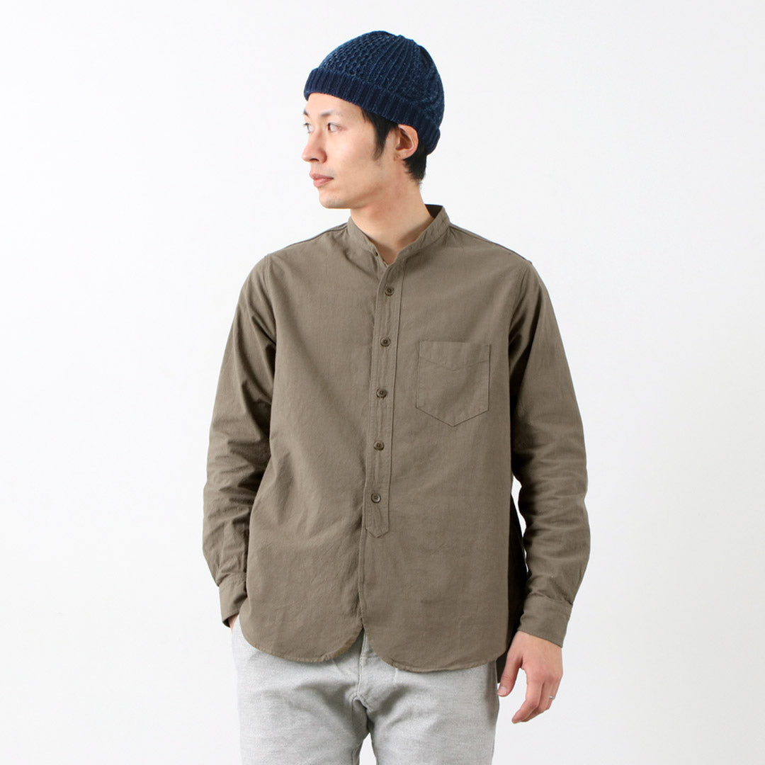 FOB FACTORY / F3464 Dye band collar shirt