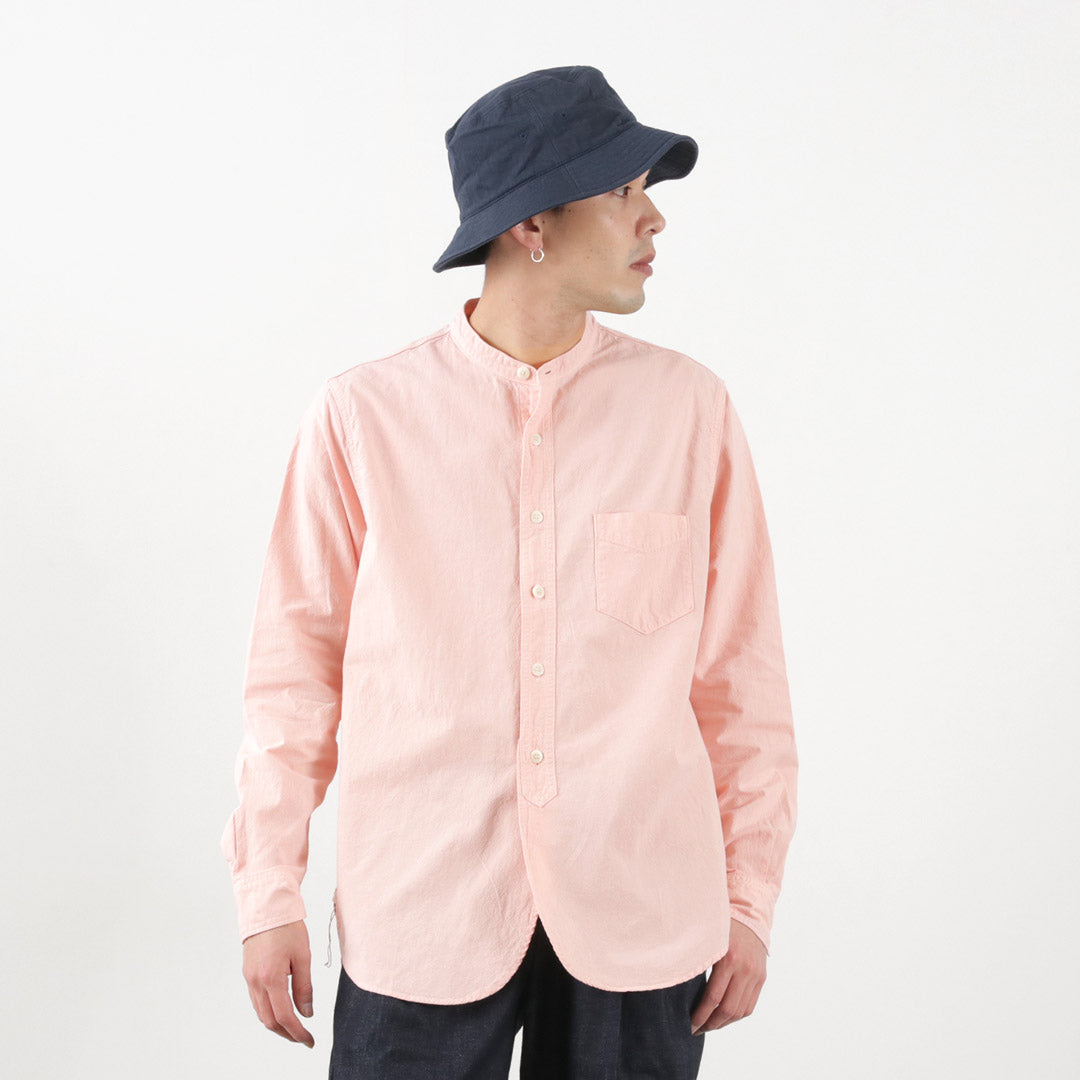 FOB FACTORY / F3464 Dye band collar shirt