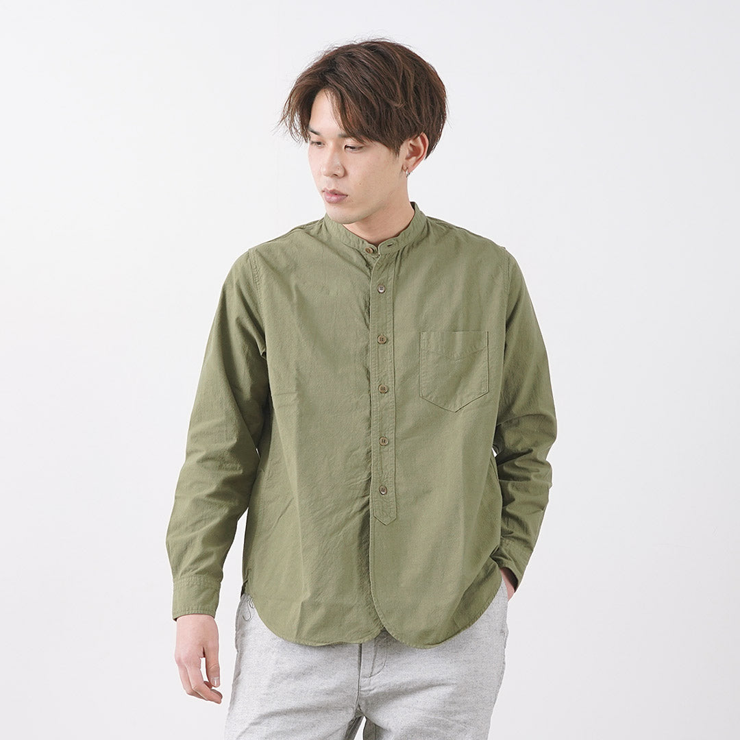 FOB FACTORY / F3464 Dye band collar shirt