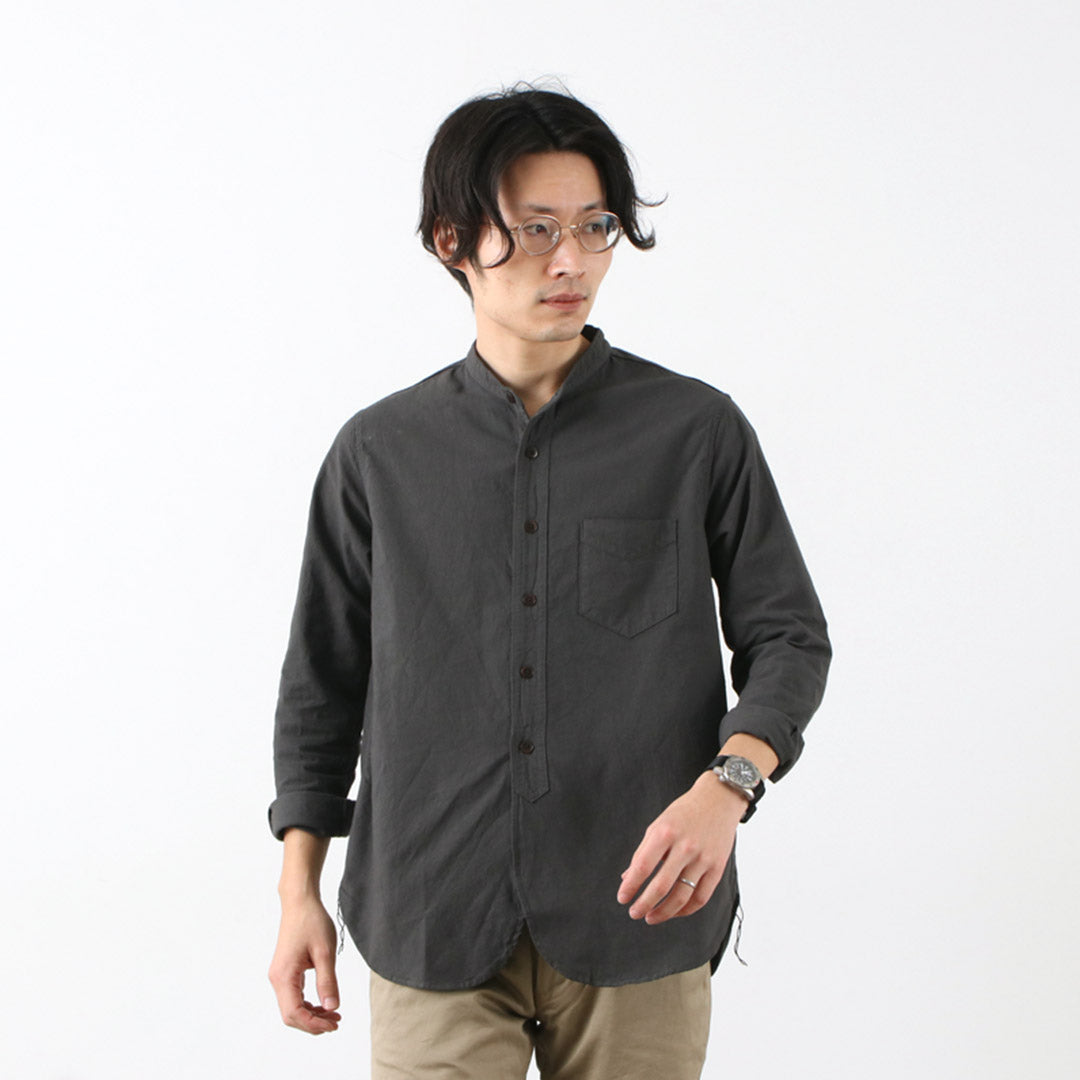 FOB FACTORY / F3464 Dye band collar shirt