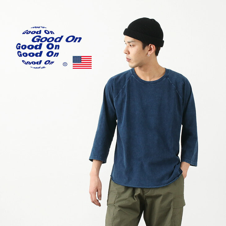 GOOD ON / Baseball T-Shirt Raglan / Indigo Shave