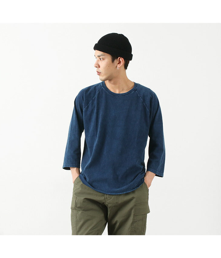 GOOD ON / Baseball T-Shirt Raglan / Indigo Shave