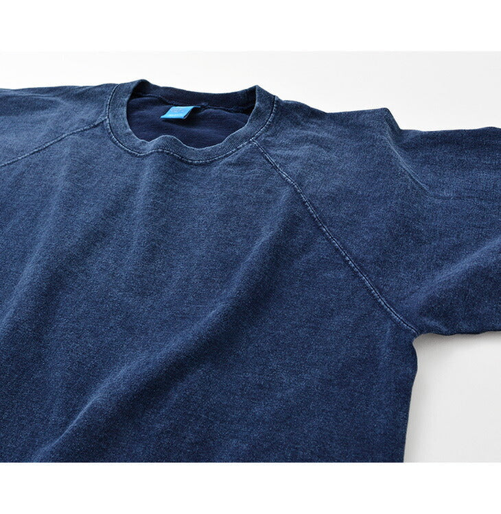 Bon t-shirt de baseball raglan / rasage indigo