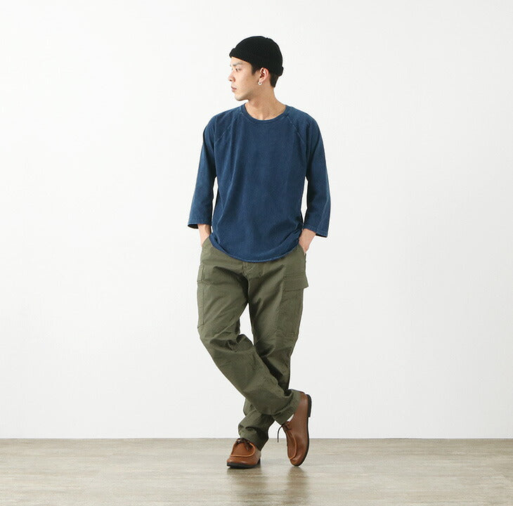 GOOD ON / Baseball T-Shirt Raglan / Indigo Shave