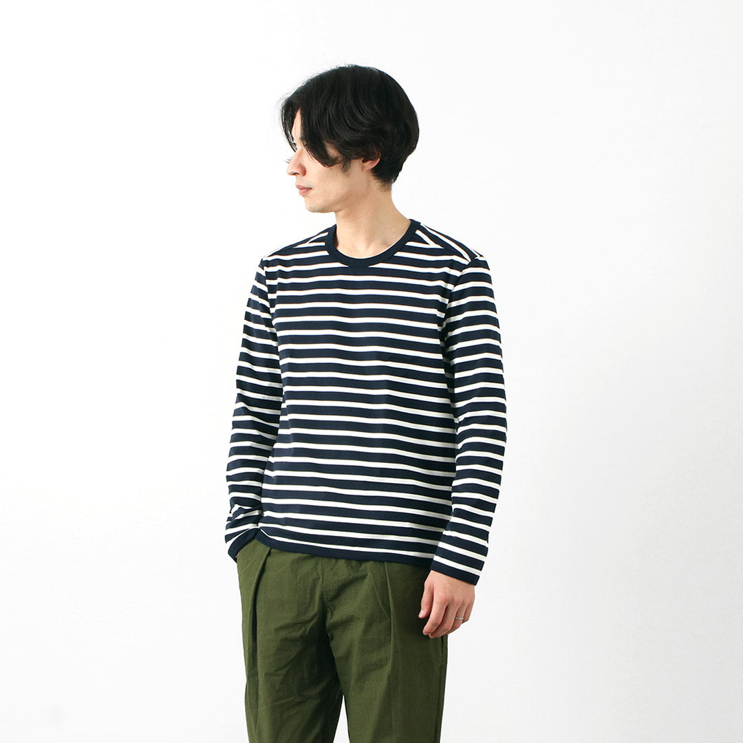 RE MADE IN TOKYO JAPAN / Perfect Inner Giza Cotton Striped Crew Neck L/S T-Shirt