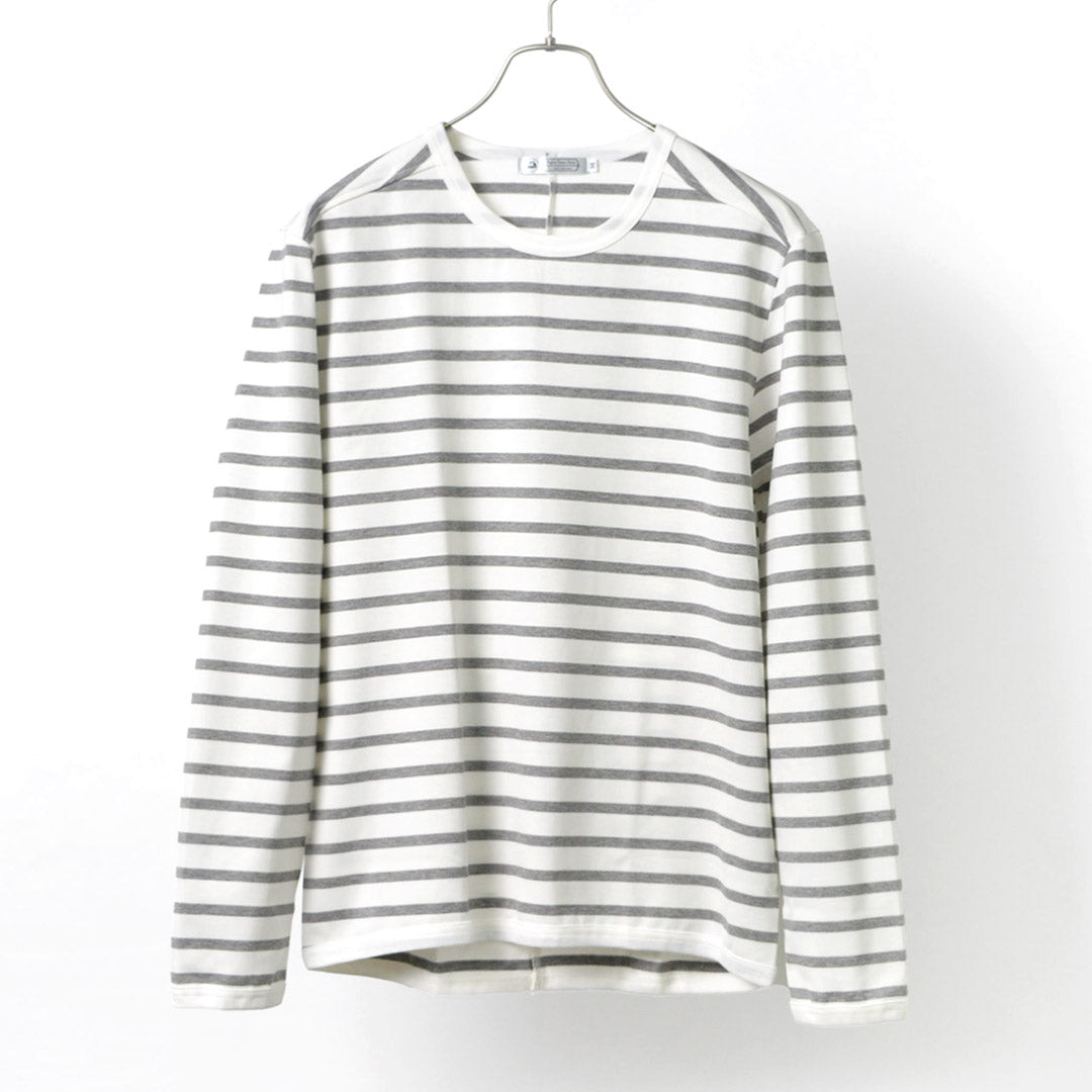 RE MADE IN TOKYO JAPAN / Perfect Inner Giza Cotton Striped Crew Neck L/S T-Shirt